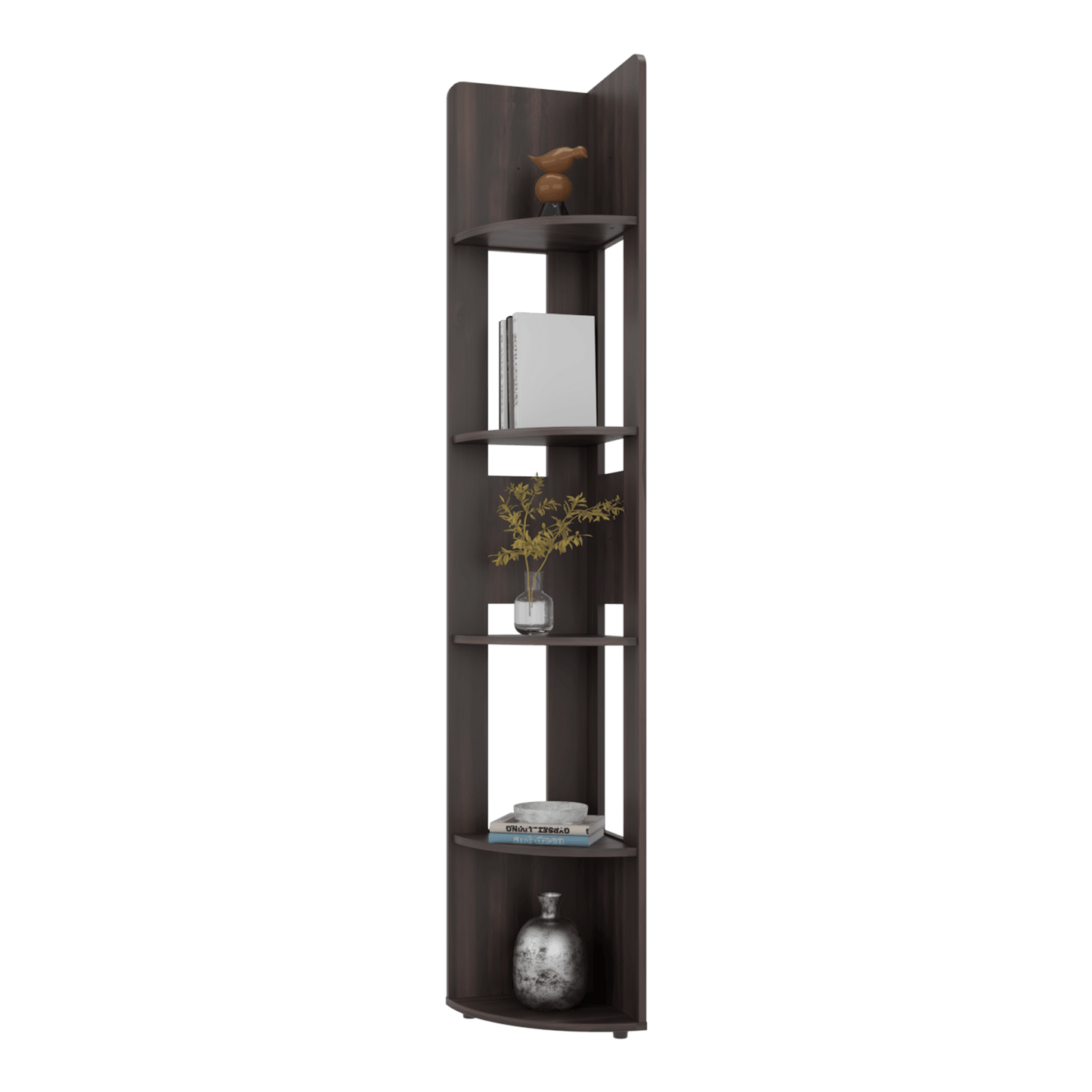 Estante Esquinero Home E-M7 180X30X30 Rta Nogal Zf