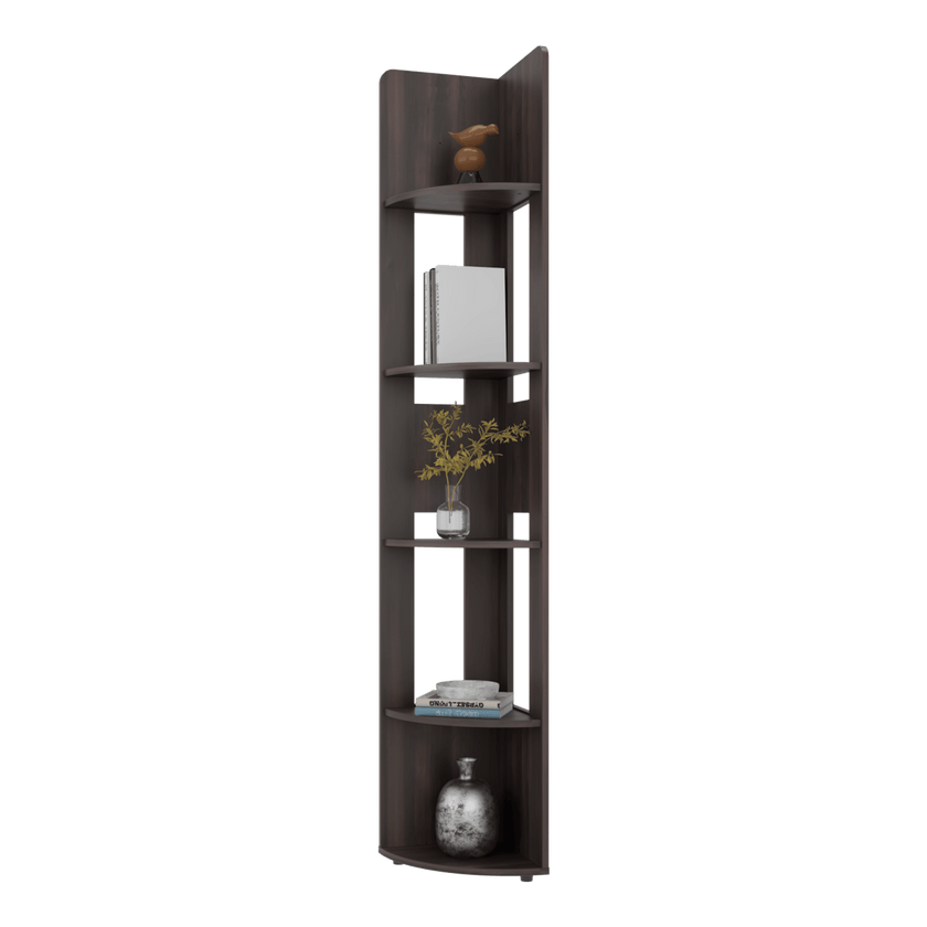 Estante Esquinero Home E-M7 180X30X30 Rta Nogal Zf