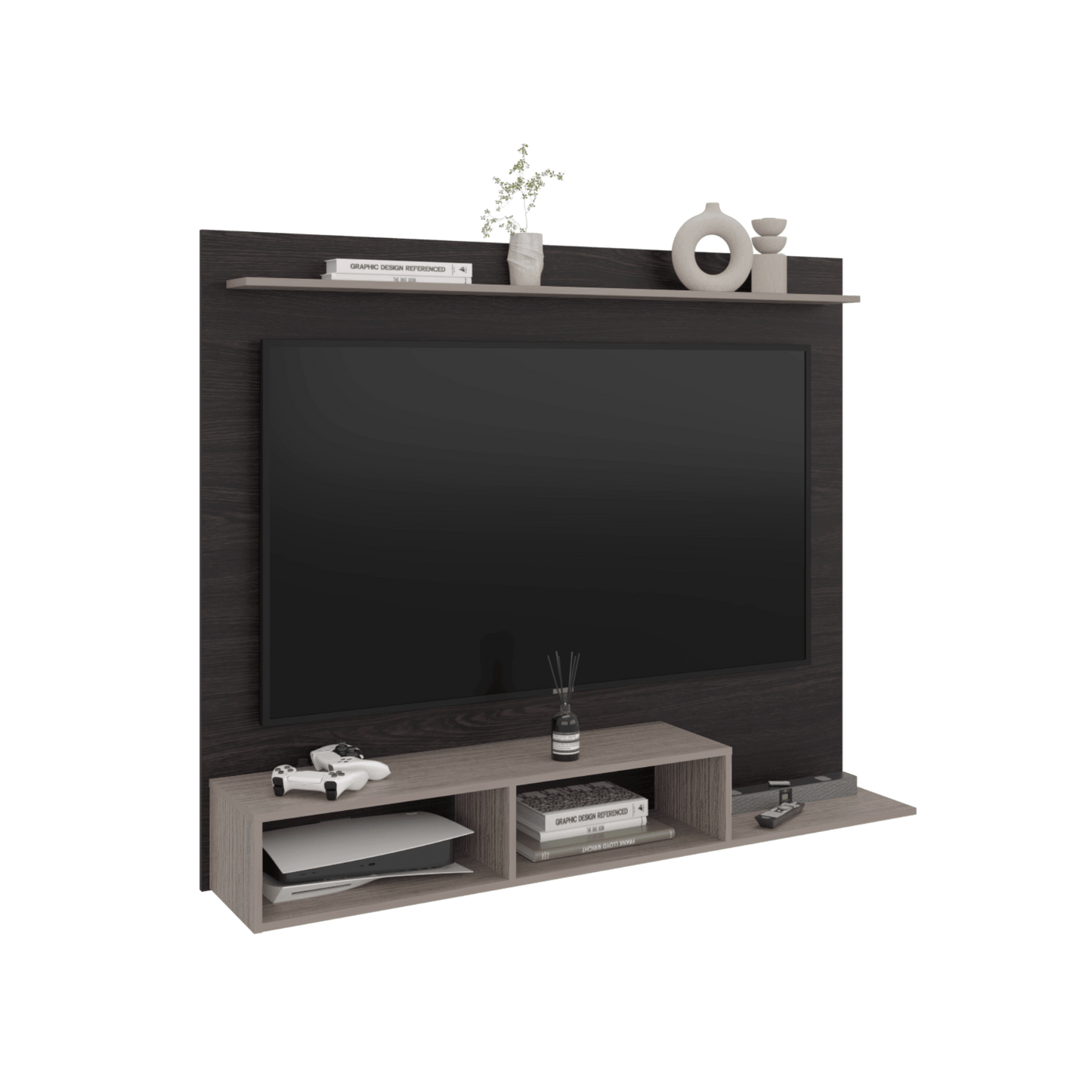 Panel Tv Munt 130X160X31 Rta Positano Wengue Zf