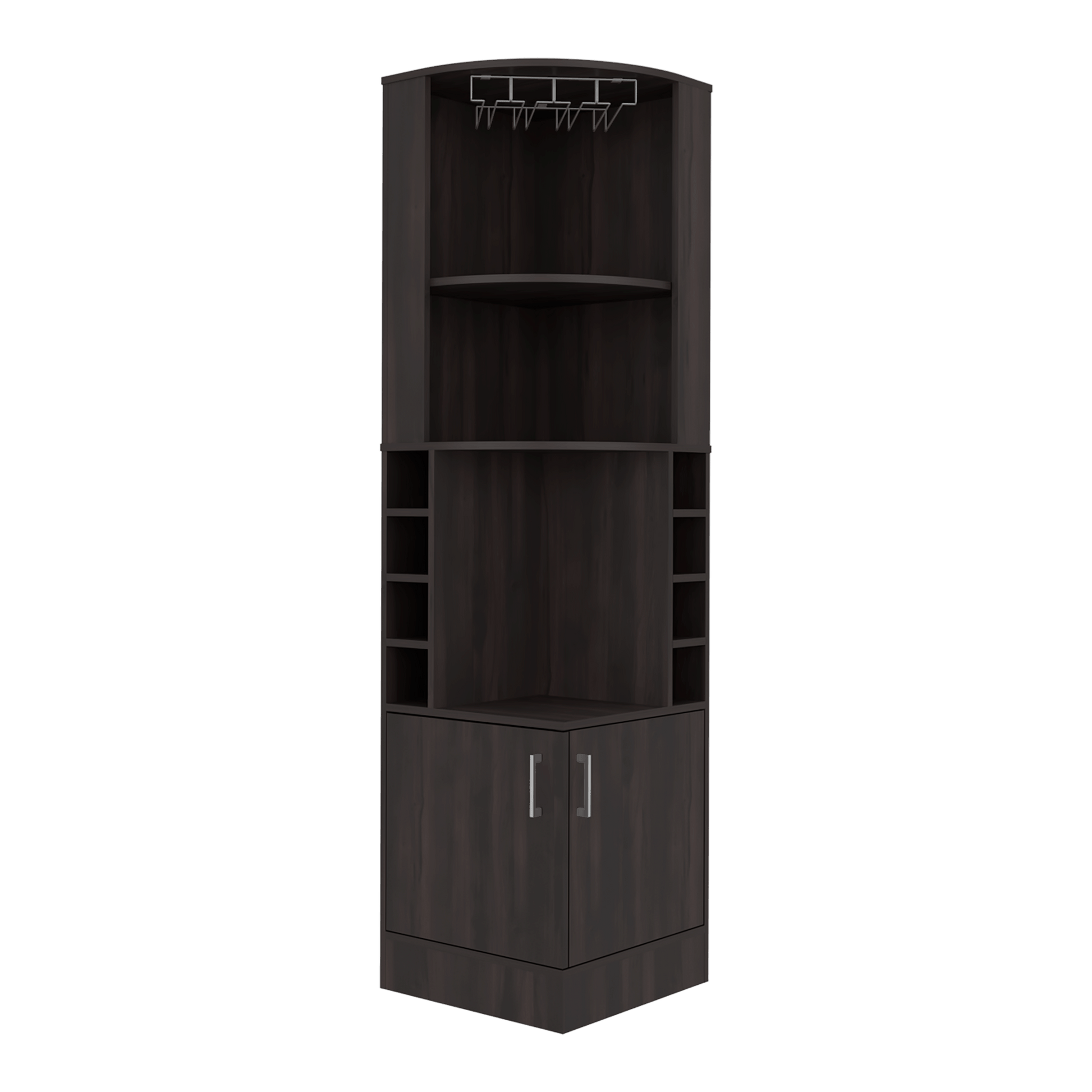 Mueble Bar Esquinero Beijing 180X46X46 Rta Nogal Zf