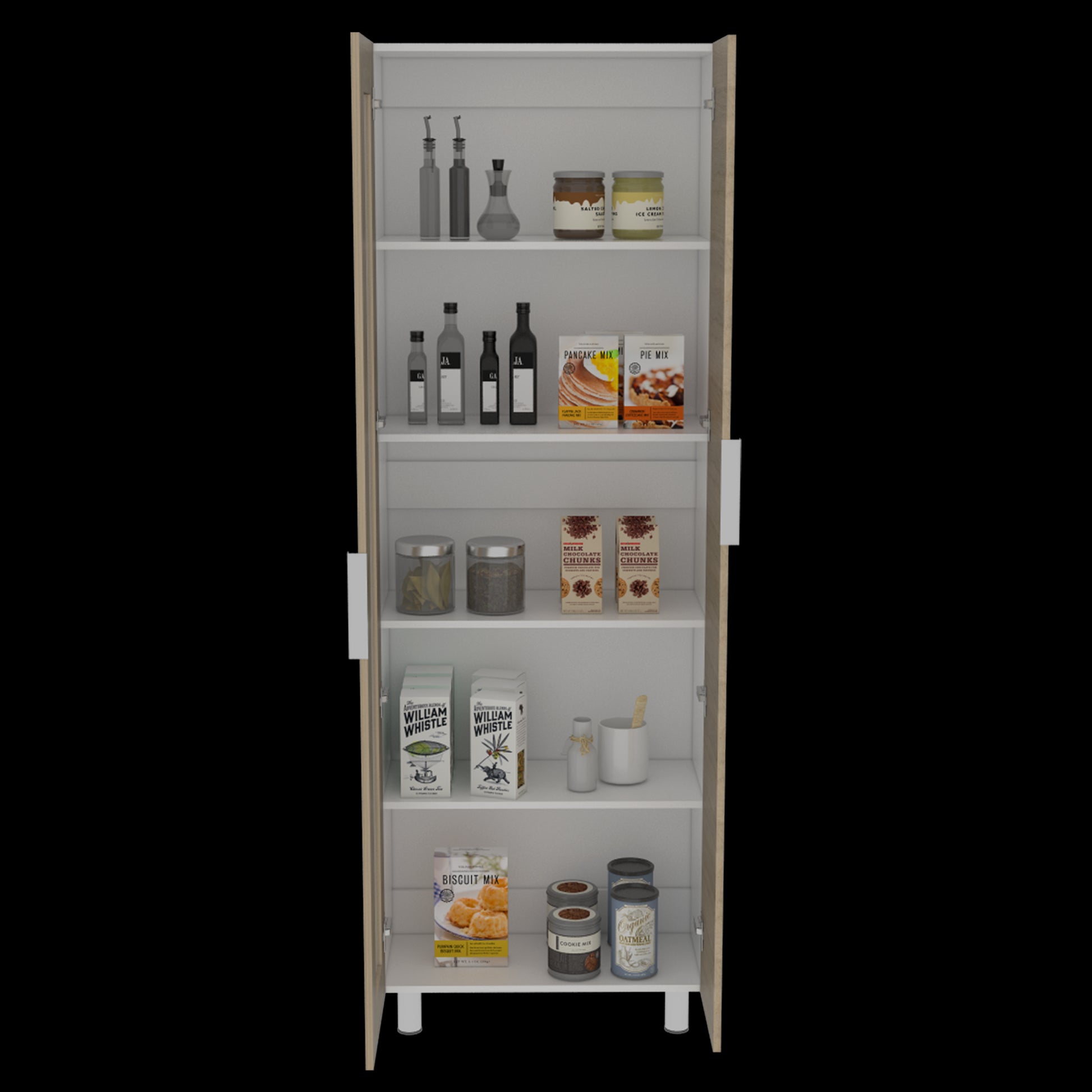 Mueble Alacena Fendi Rta Blanco + Rovere