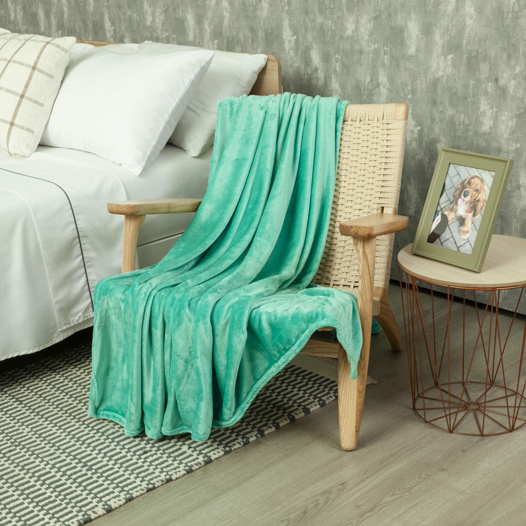 Cobija Piel Durazno Soft Agua Marina