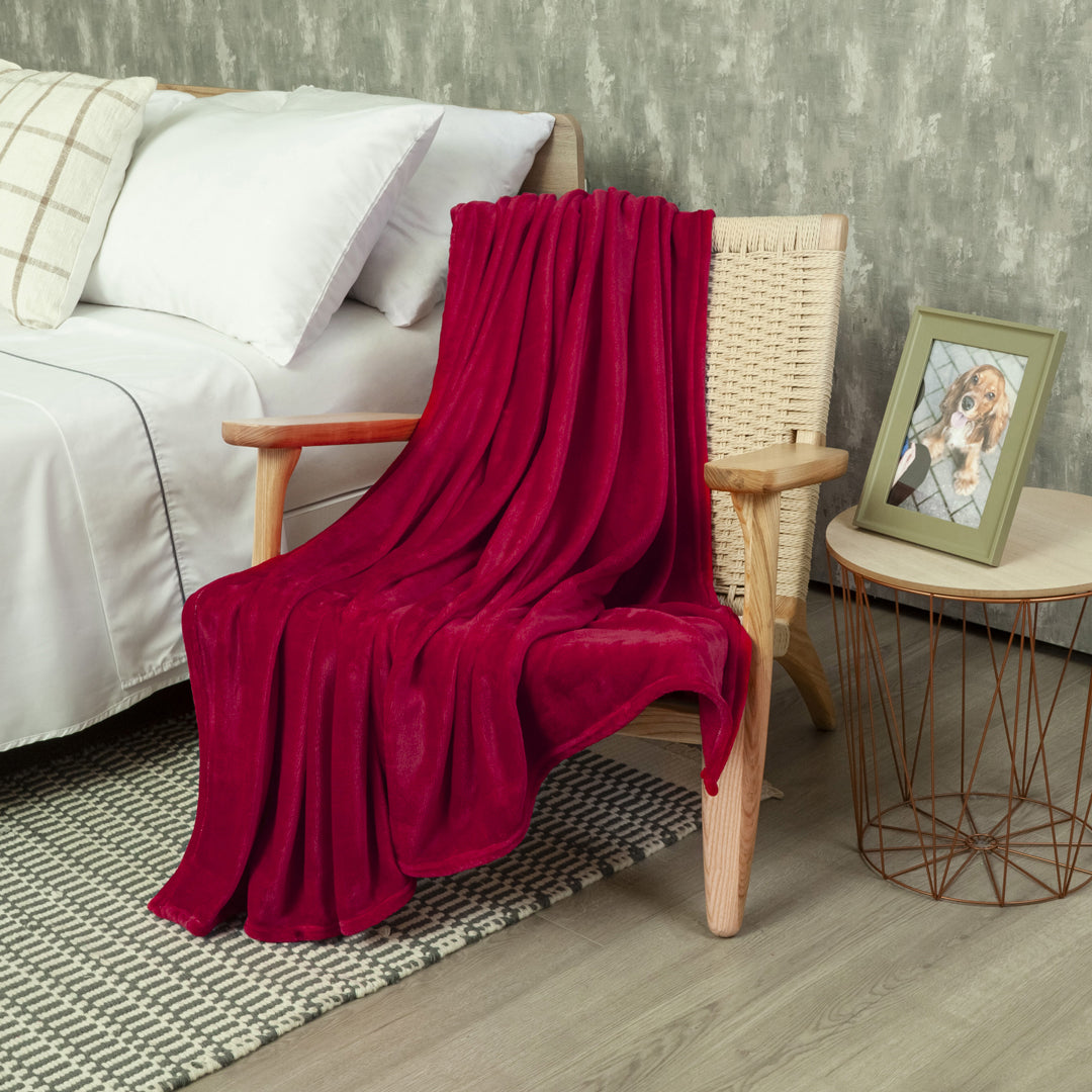 Cobija Piel Durazno Soft Rojo Escarlata