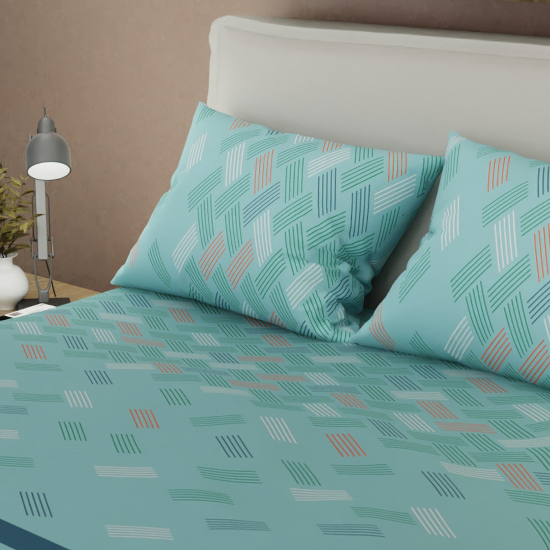 Juego De Sábanas Con Cortinas Olas Urbanas