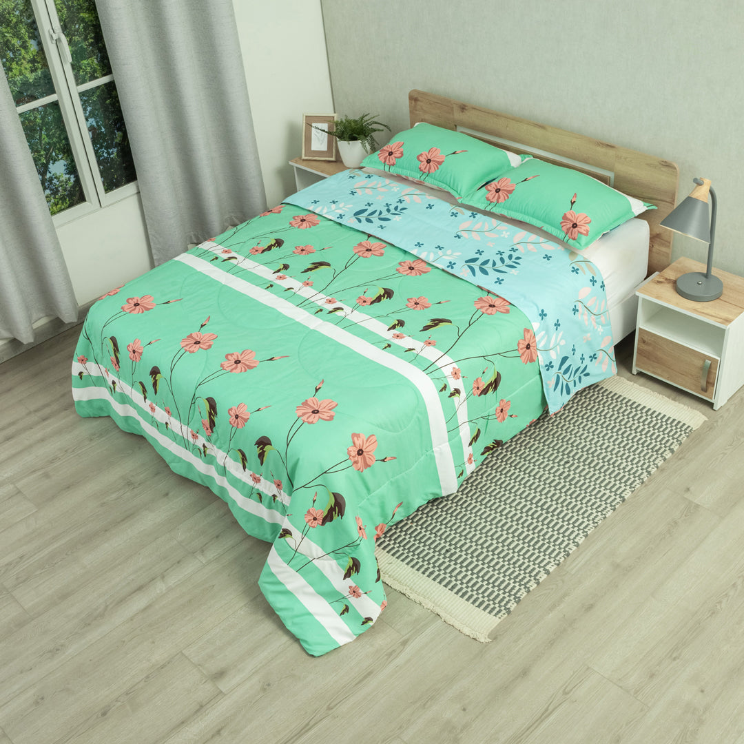 Cubrelecho Semiacolchado Doble Faz Brisa Serena