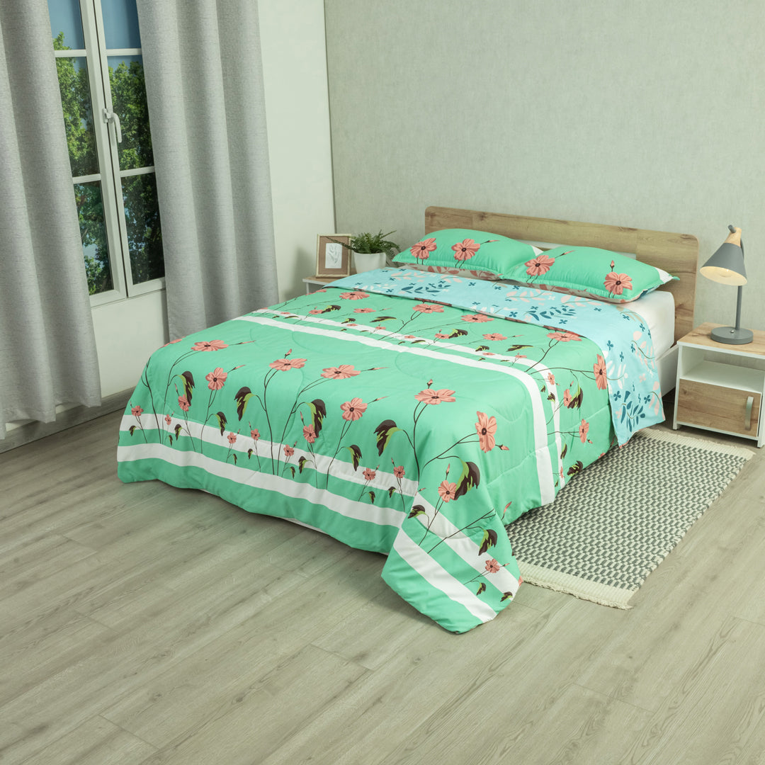 Cubrelecho Semiacolchado Doble Faz Brisa Serena