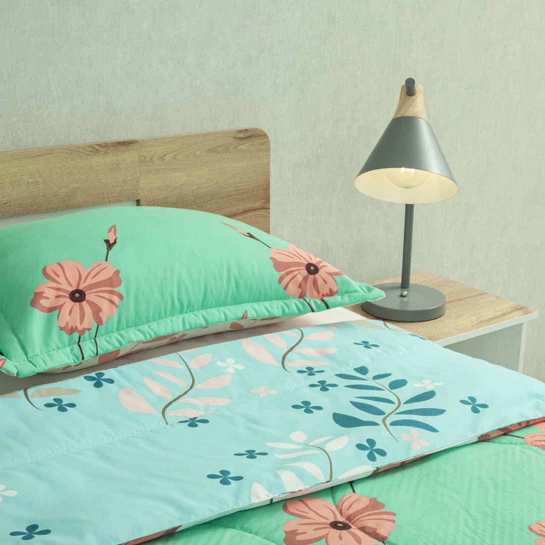 Cubrelecho Semiacolchado Doble Faz Brisa Serena