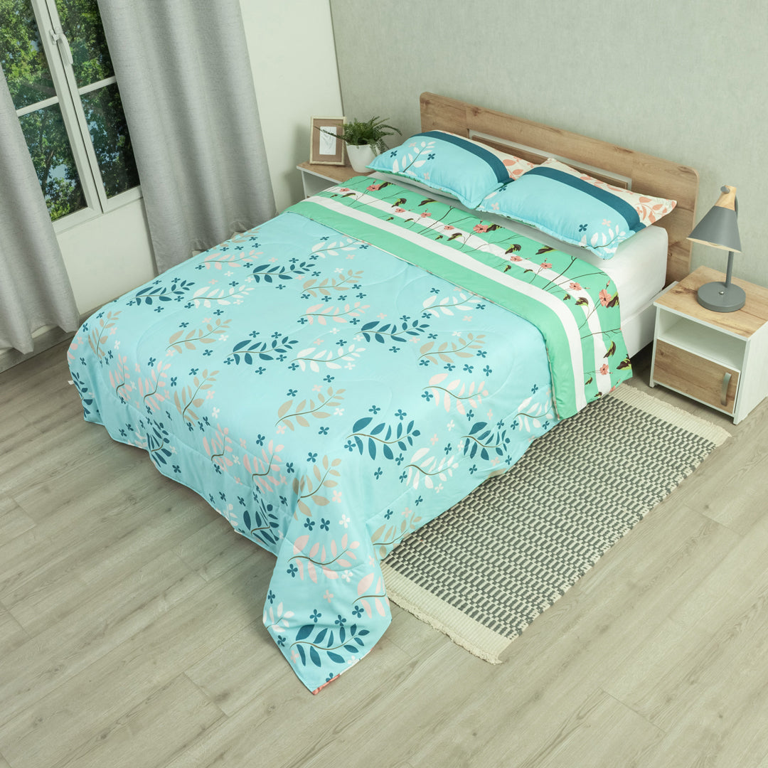 Cubrelecho Semiacolchado Doble Faz Brisa Serena