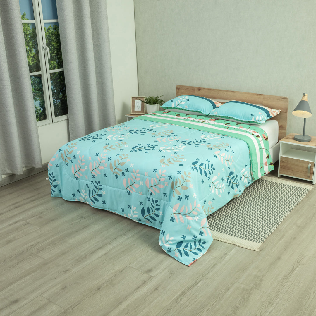 Cubrelecho Semiacolchado Doble Faz Brisa Serena