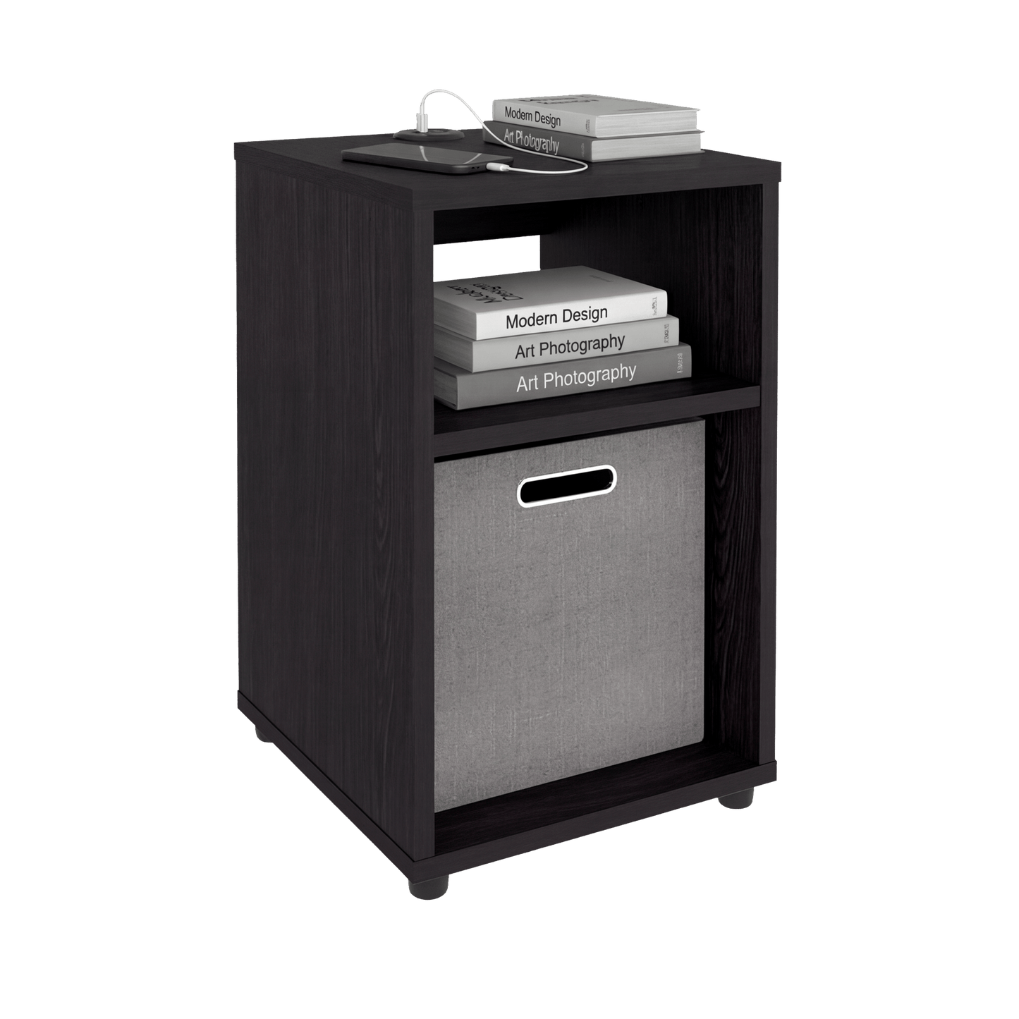 Mesa Axuliliar Usb Mercer 48X30X32 Rta Wengue Zf