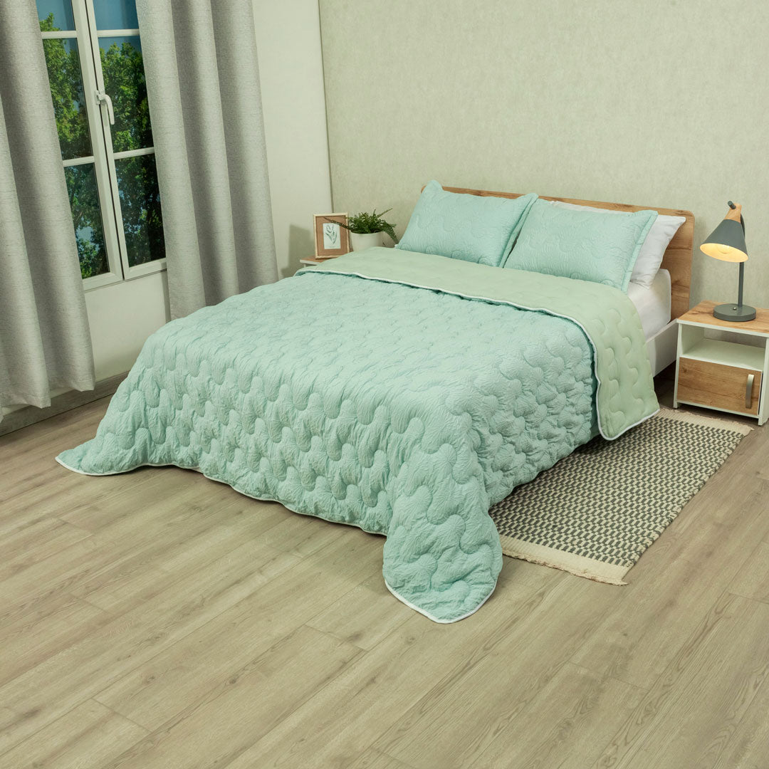 Cubrelecho Flora Verde