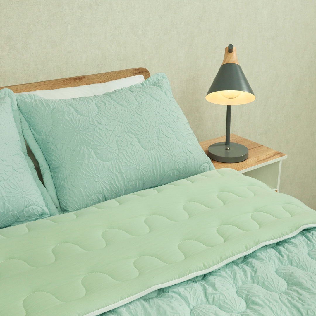 Cubrelecho Flora Verde