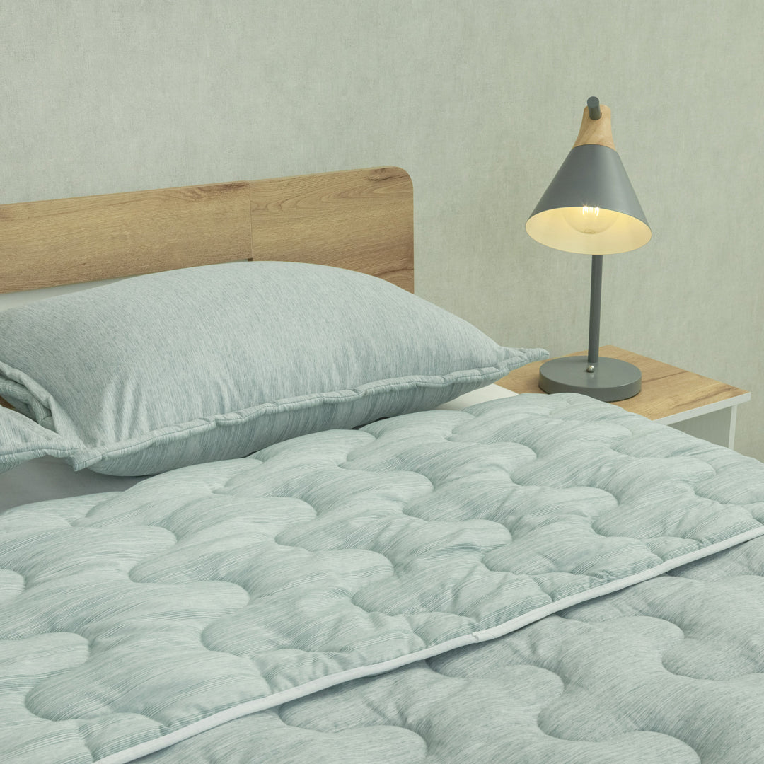 Cubrelecho Superacolchado Equilibrio Verde