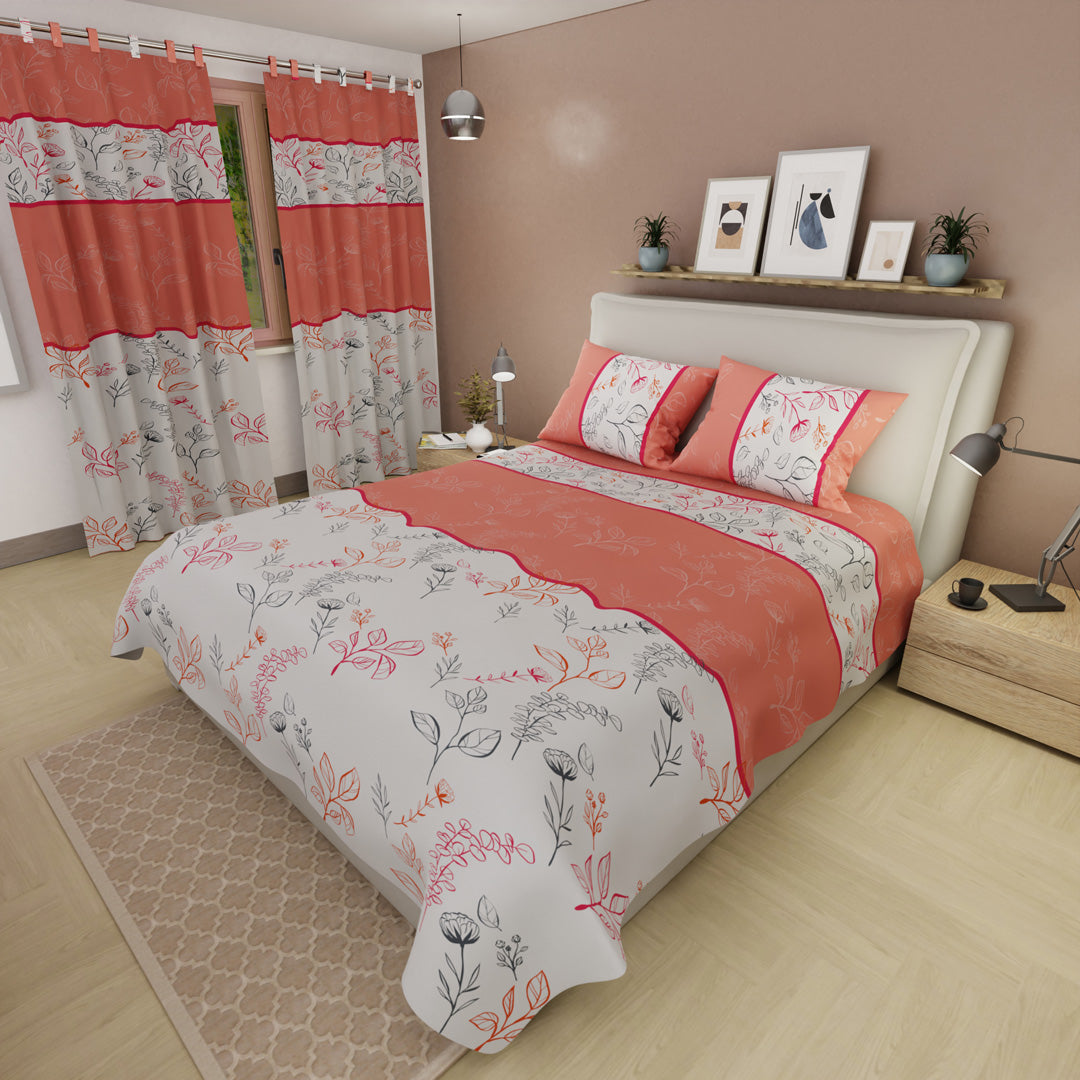 Juego De Sábanas Con Cortinas  Sueños Botánicos