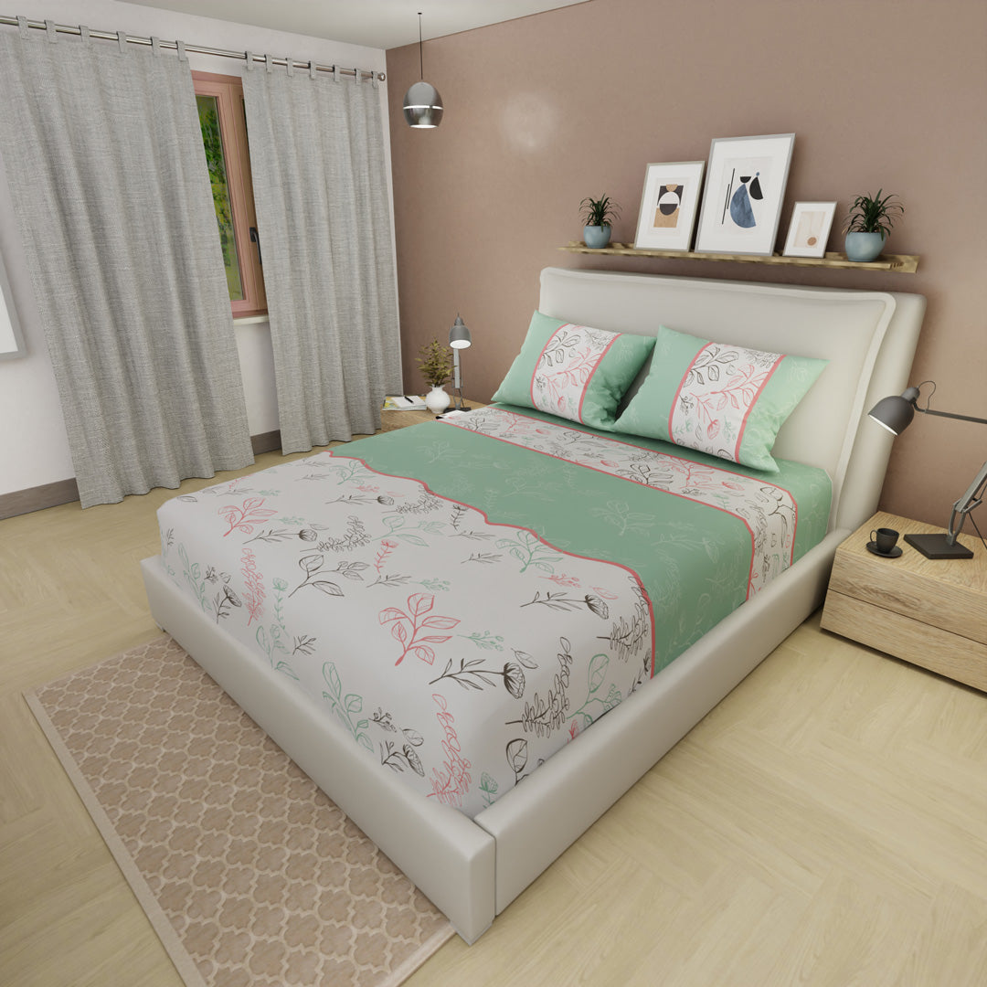 Sábana Ajustable Sueños Botánicos Verdes