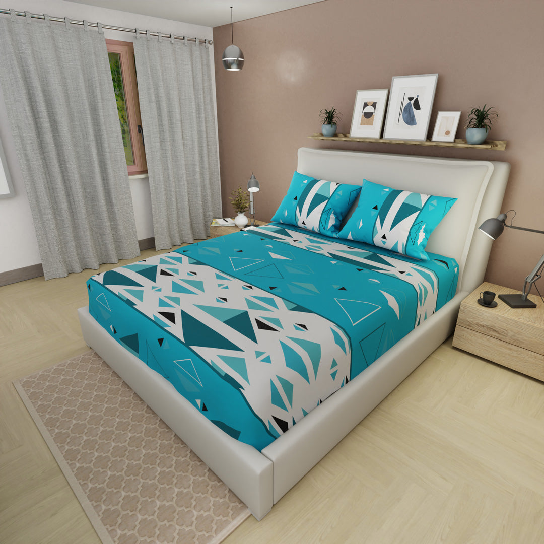 Sábana Ajustable Pulse Moderno Azul