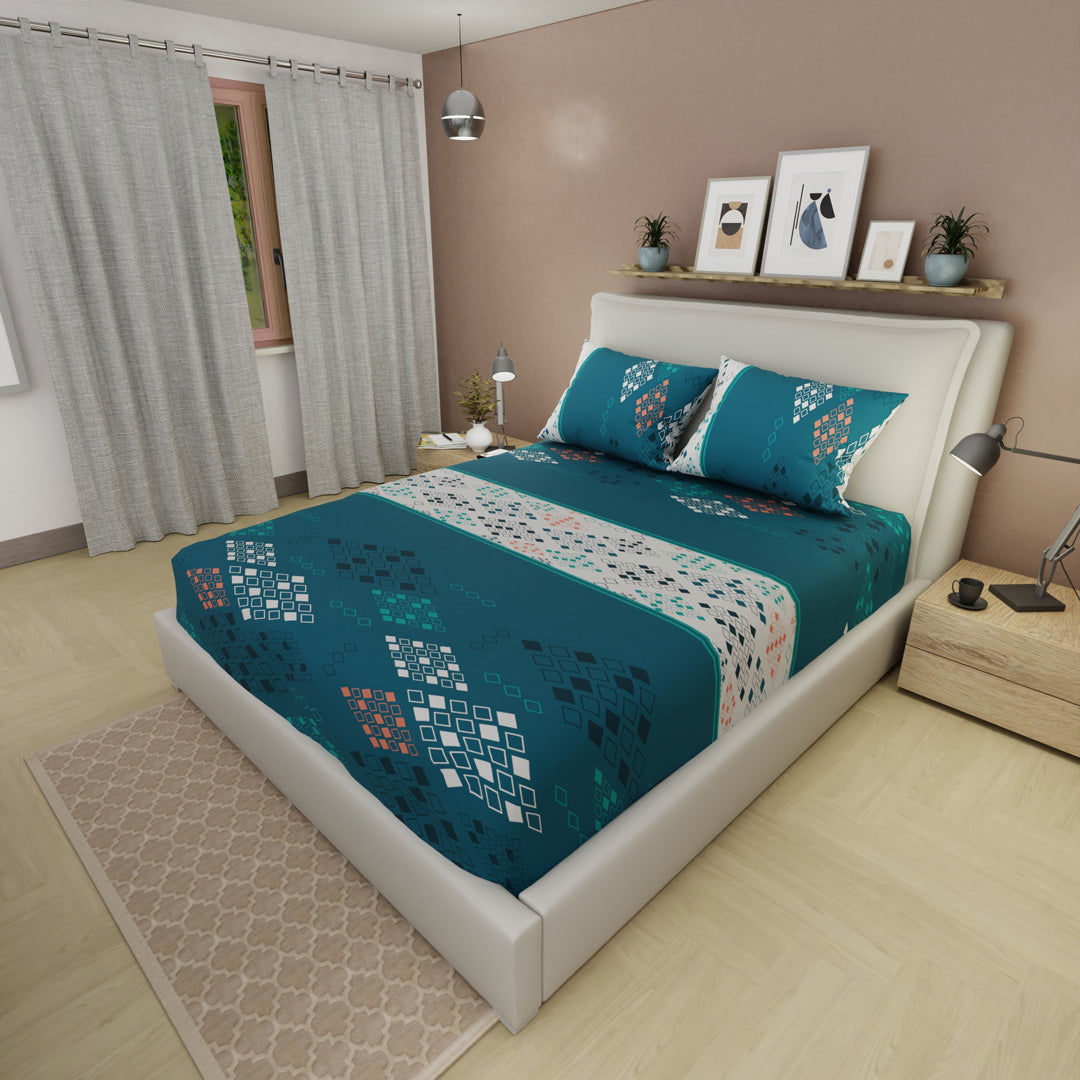 Sábana Ajustable Sueños Prisma Verde