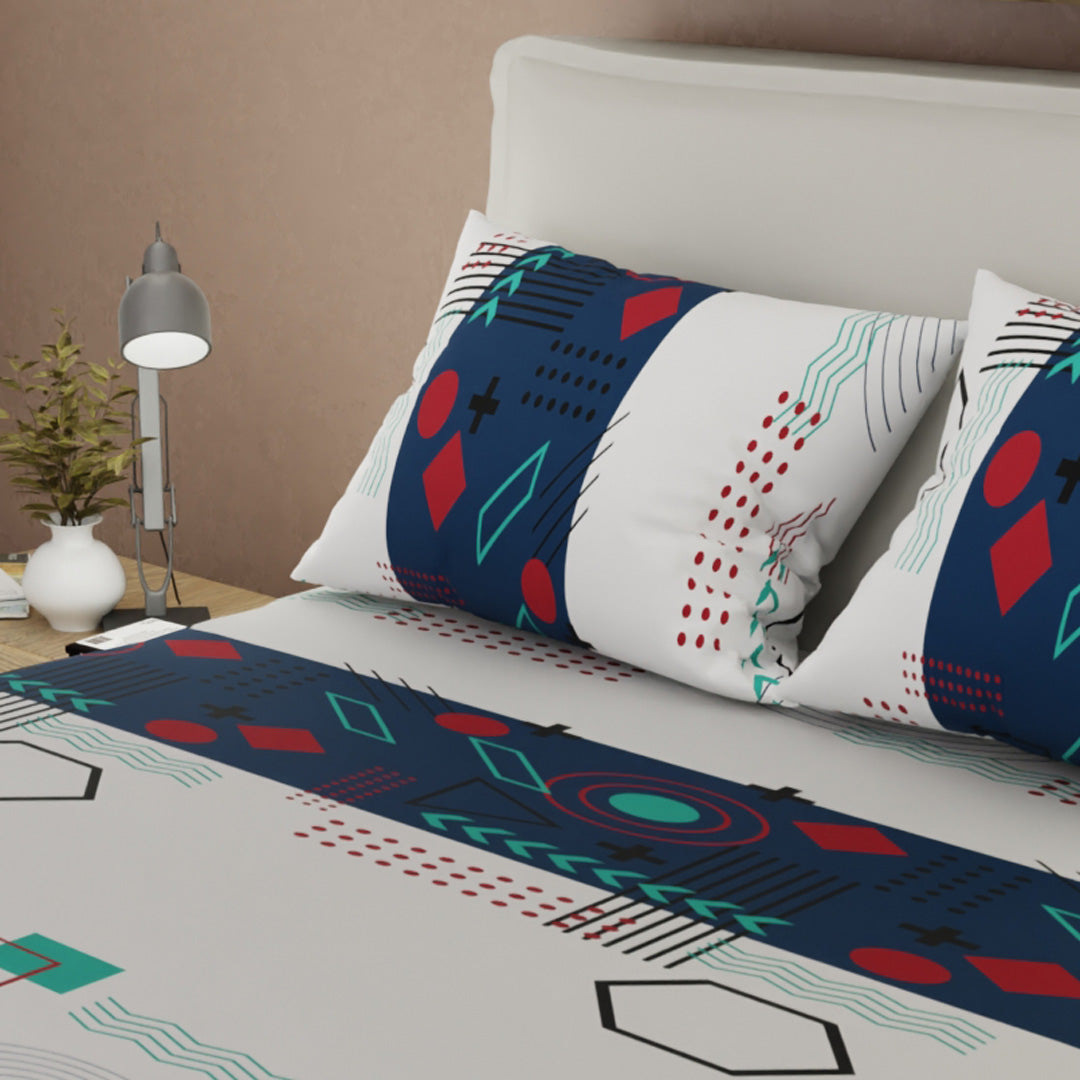 Sábana Ajustable  Fusión Moderna Blanca