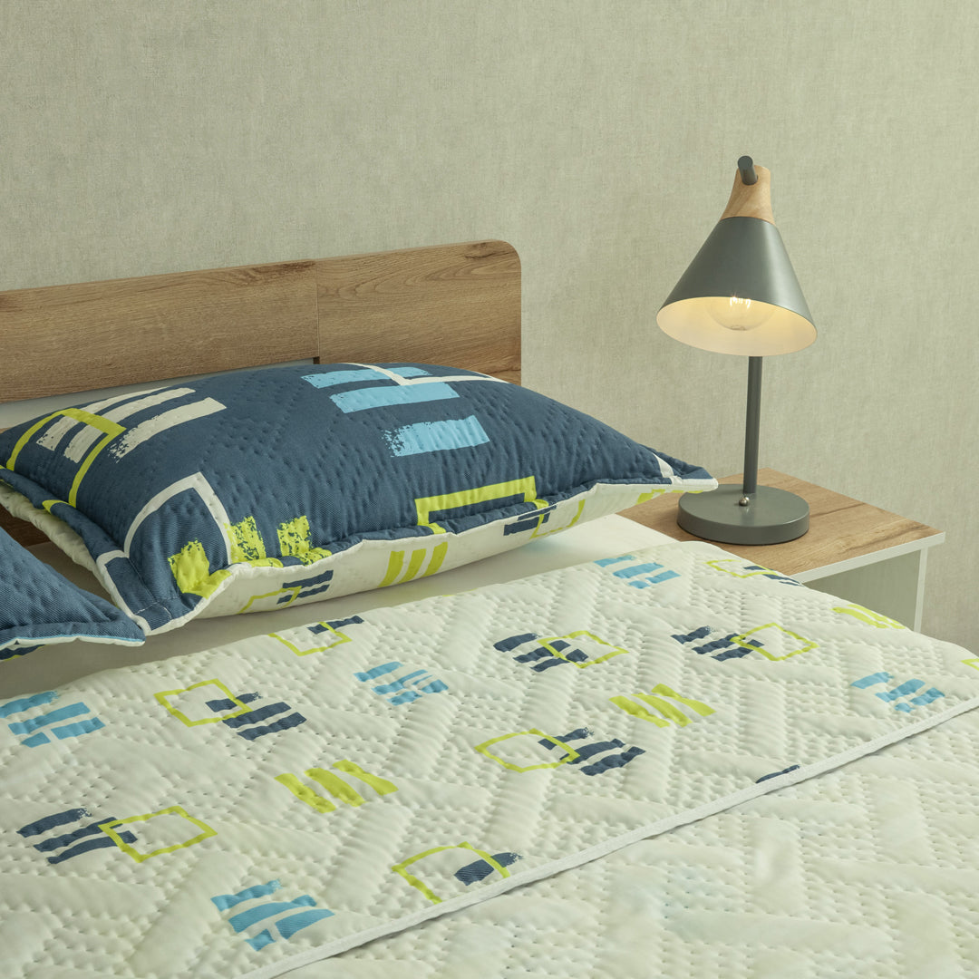 Cubrelecho Termosellado Doble Faz Style  Ritmo Metropolitano