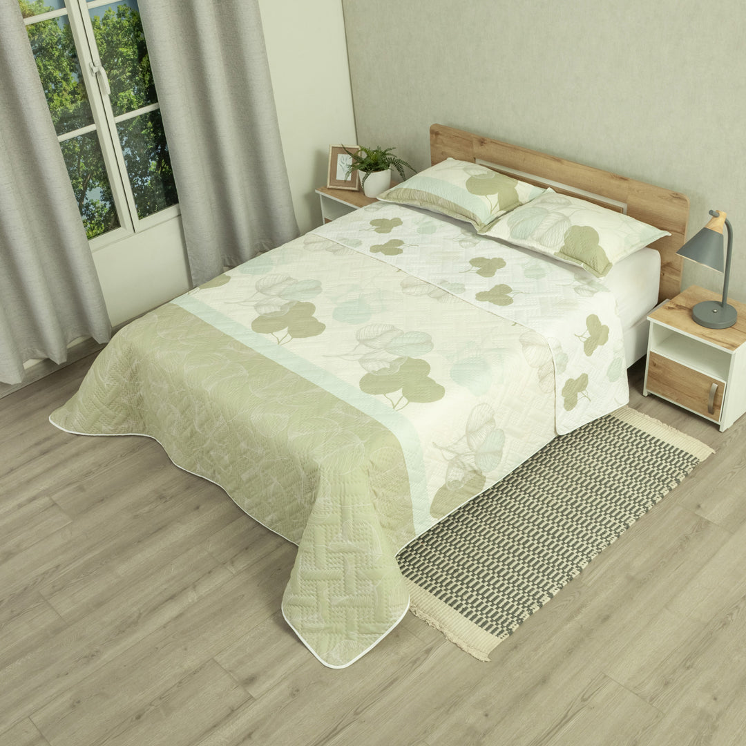 Cubrelecho Termosellado Doble Faz Style Bosque Sereno