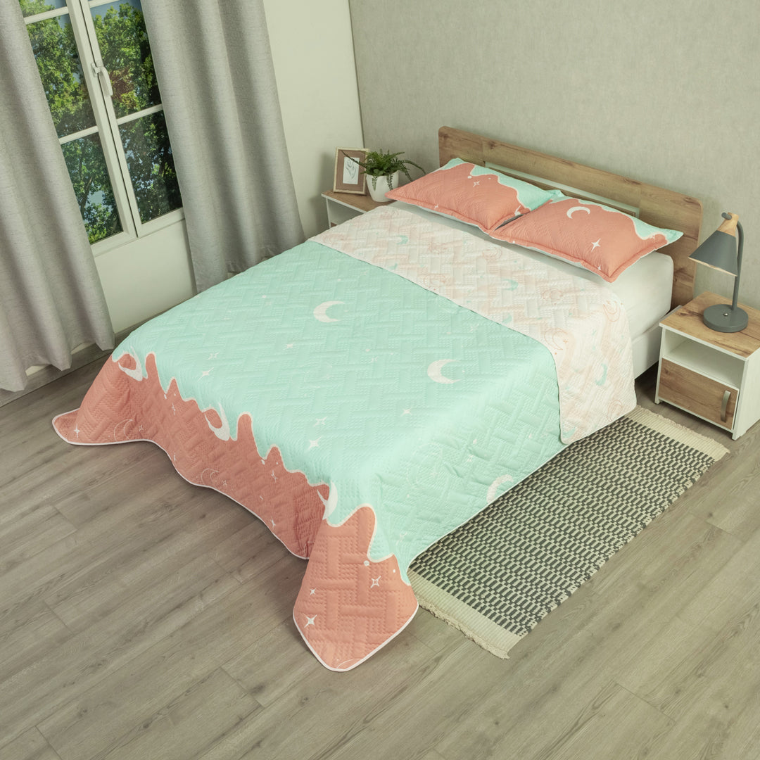 Cubrelecho Termosellado Doble Faz Style Sueño Lunar