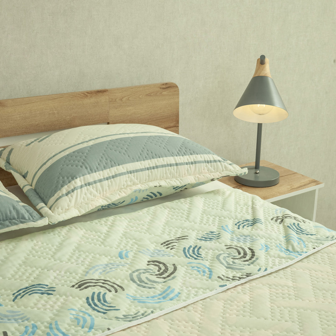 Cubrelecho Termosellado Doble Faz Style  Ocean Chic