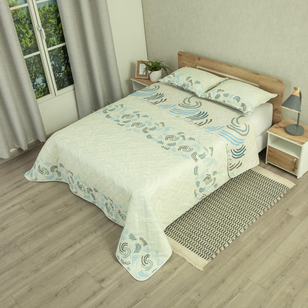 Cubrelecho Termosellado Doble Faz Style  Ocean Chic