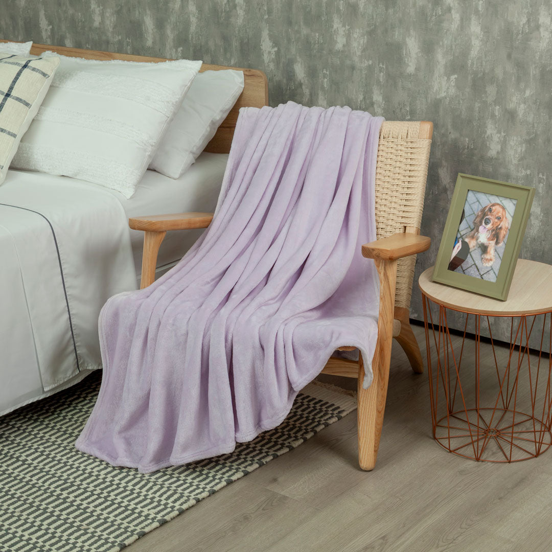 Cobija Piel De Durazno Lila