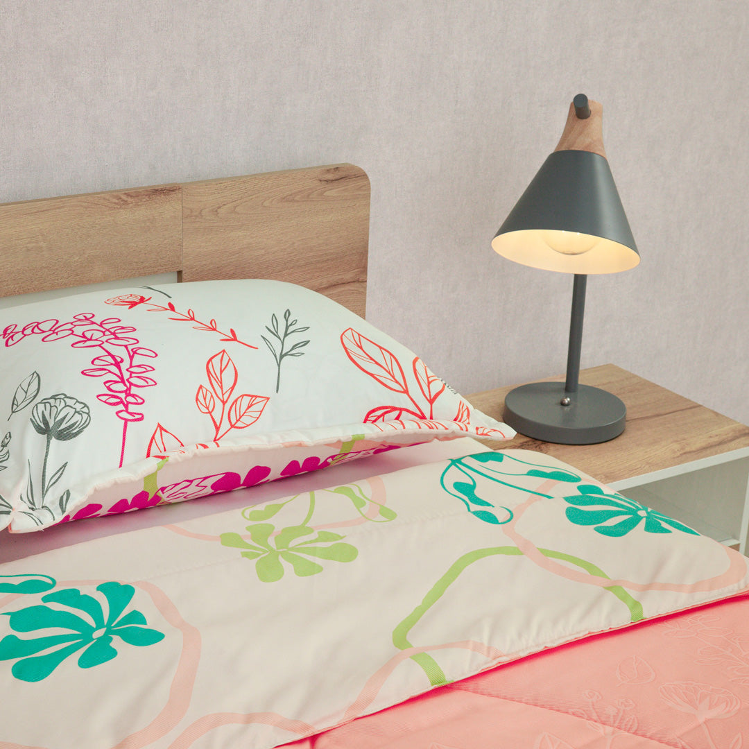 Cubrelecho Semiacolchado Doble Faz Sueños Botánicos