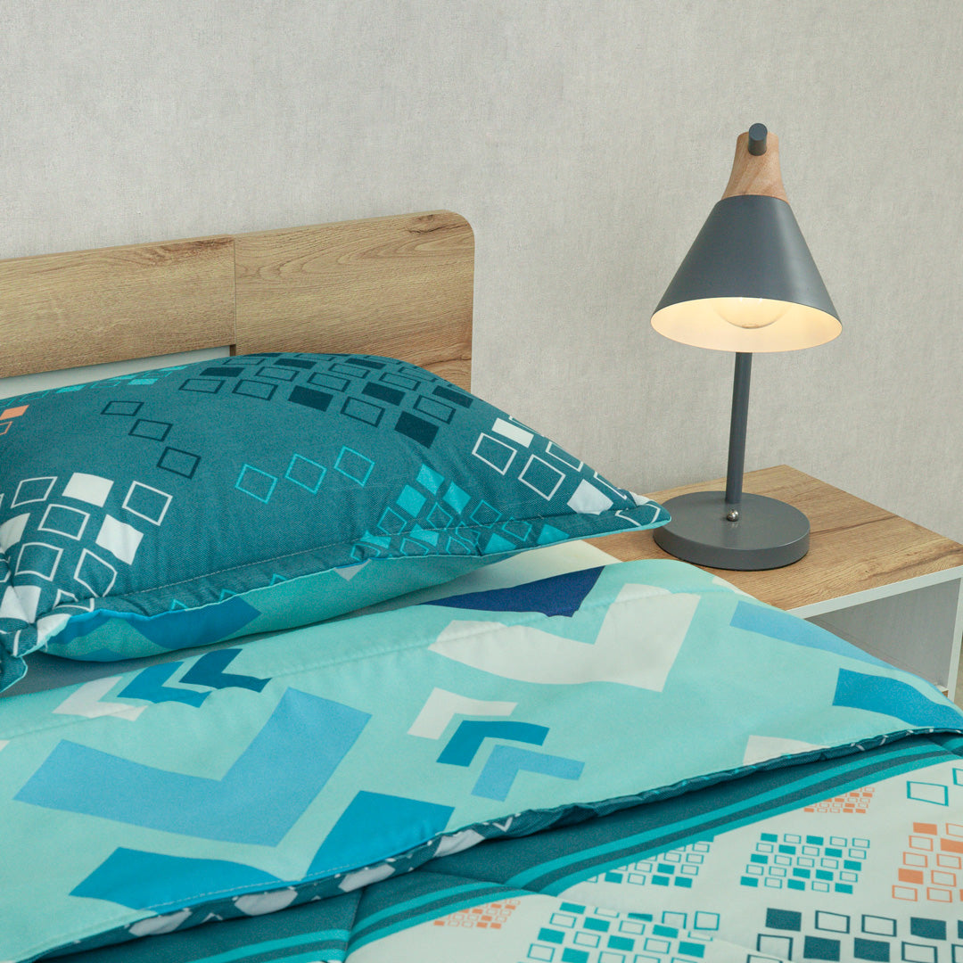 Cubrelecho Semiacolchado Doble Faz  Esencia Acua