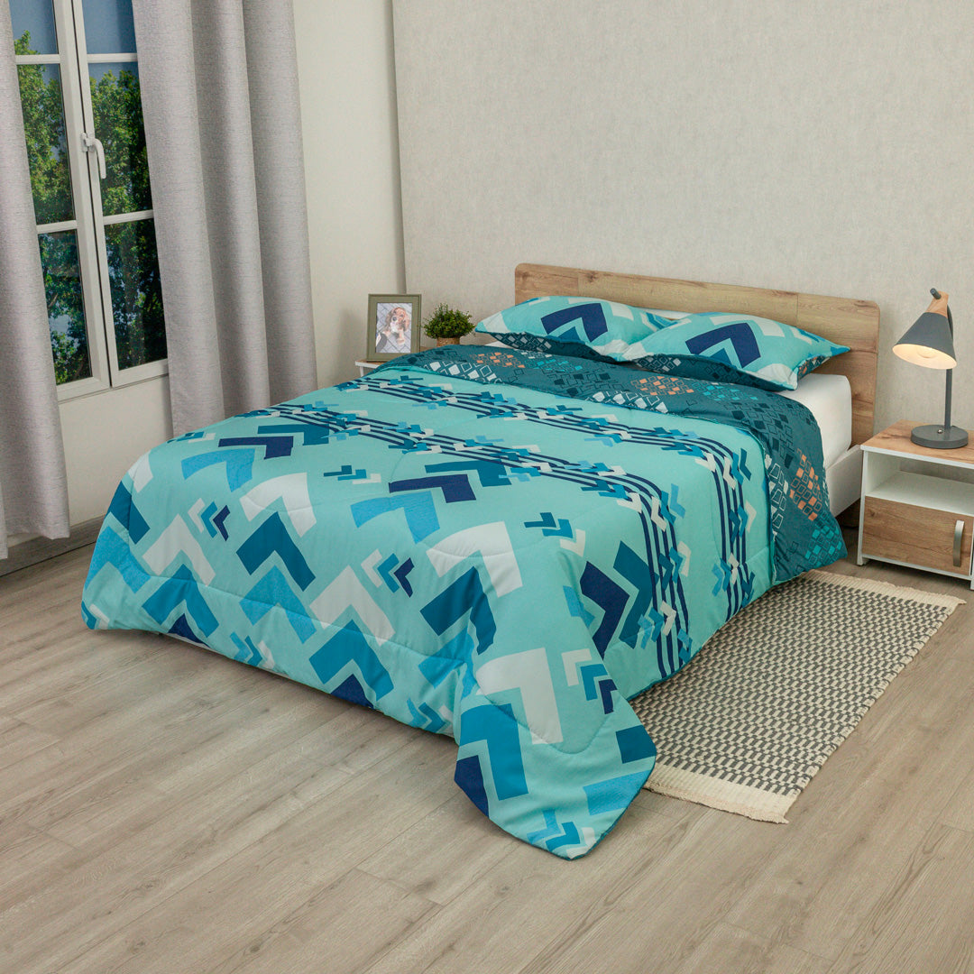 Cubrelecho Semiacolchado Doble Faz  Esencia Acua