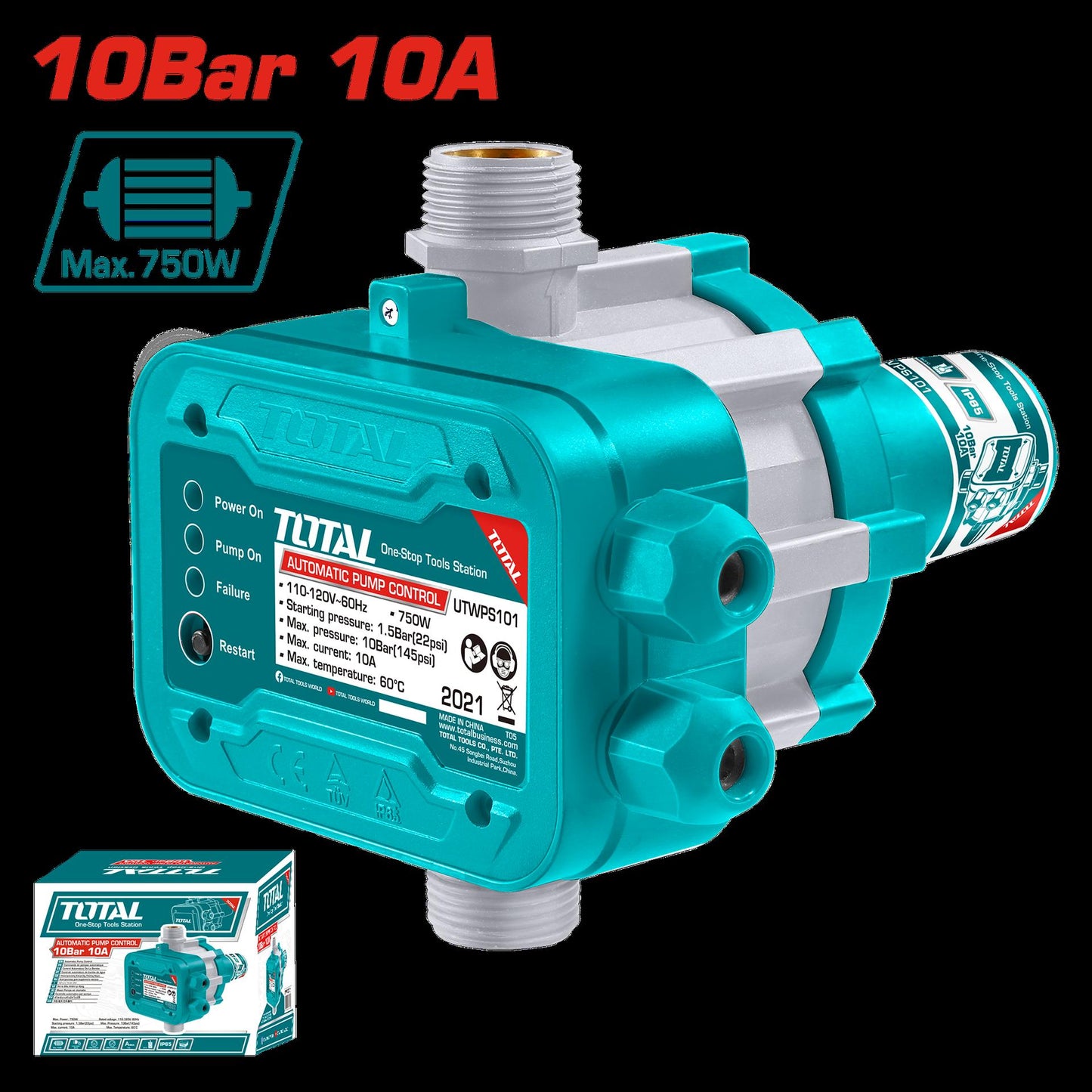 Bomba Presurizadora 1 110120V 15 Bar 22Psi Total Utwps101
