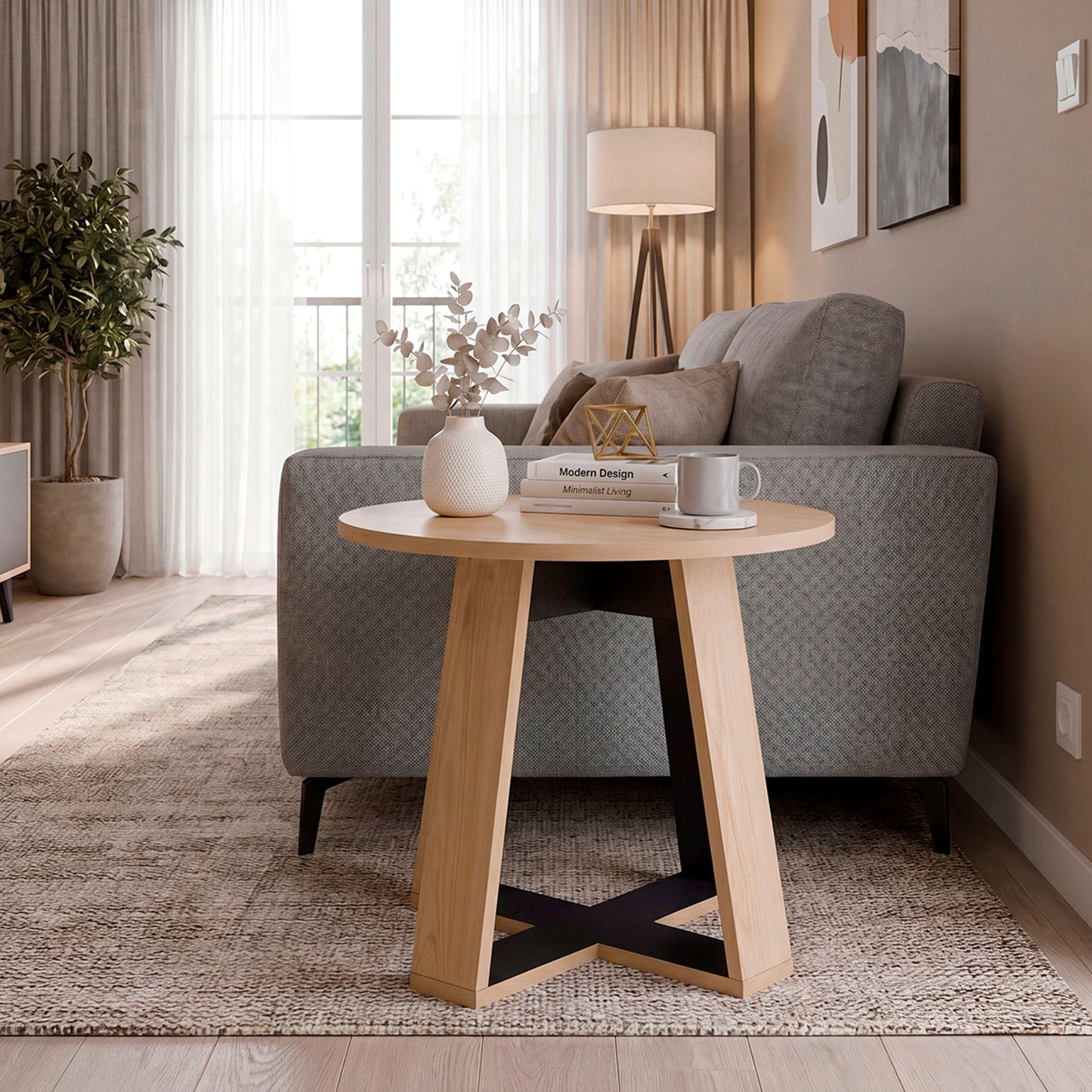 Mesa Auxiliar Dallas 42X47X47 Rta Fresno Eu Wengue
