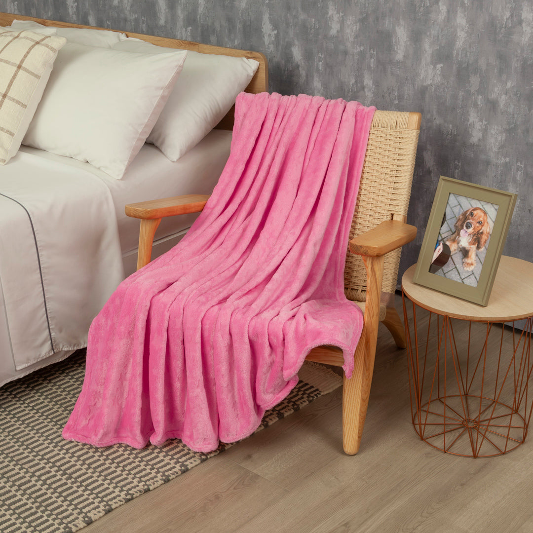 Cobija Comfortsoft Rosa Intenso Estrellas Suave
