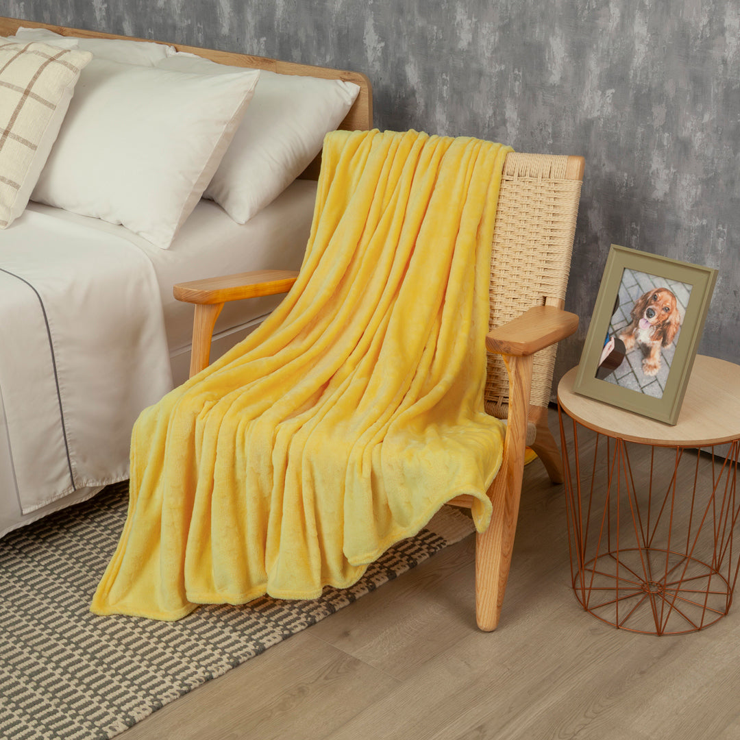 Cobija Comfortsoft Amarilla  Estrellas Suave