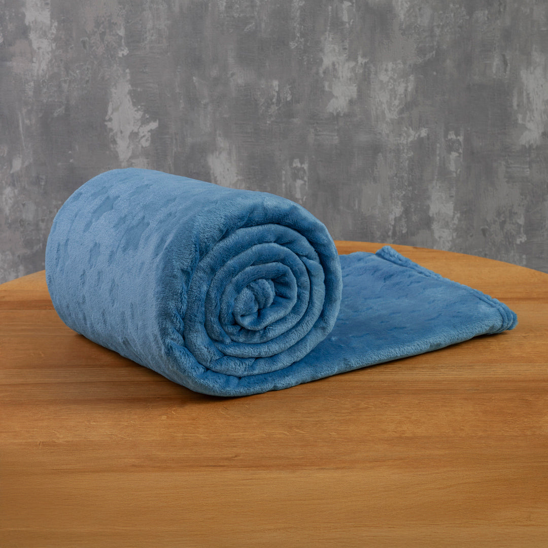 Cobija Comfortsoft Azul Petróleo  Estrellas Suave