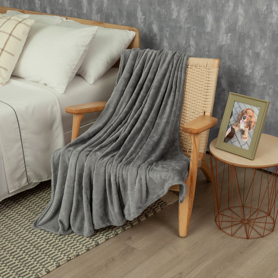 Cobija Comfortsoft Gris Estrellas Suave
