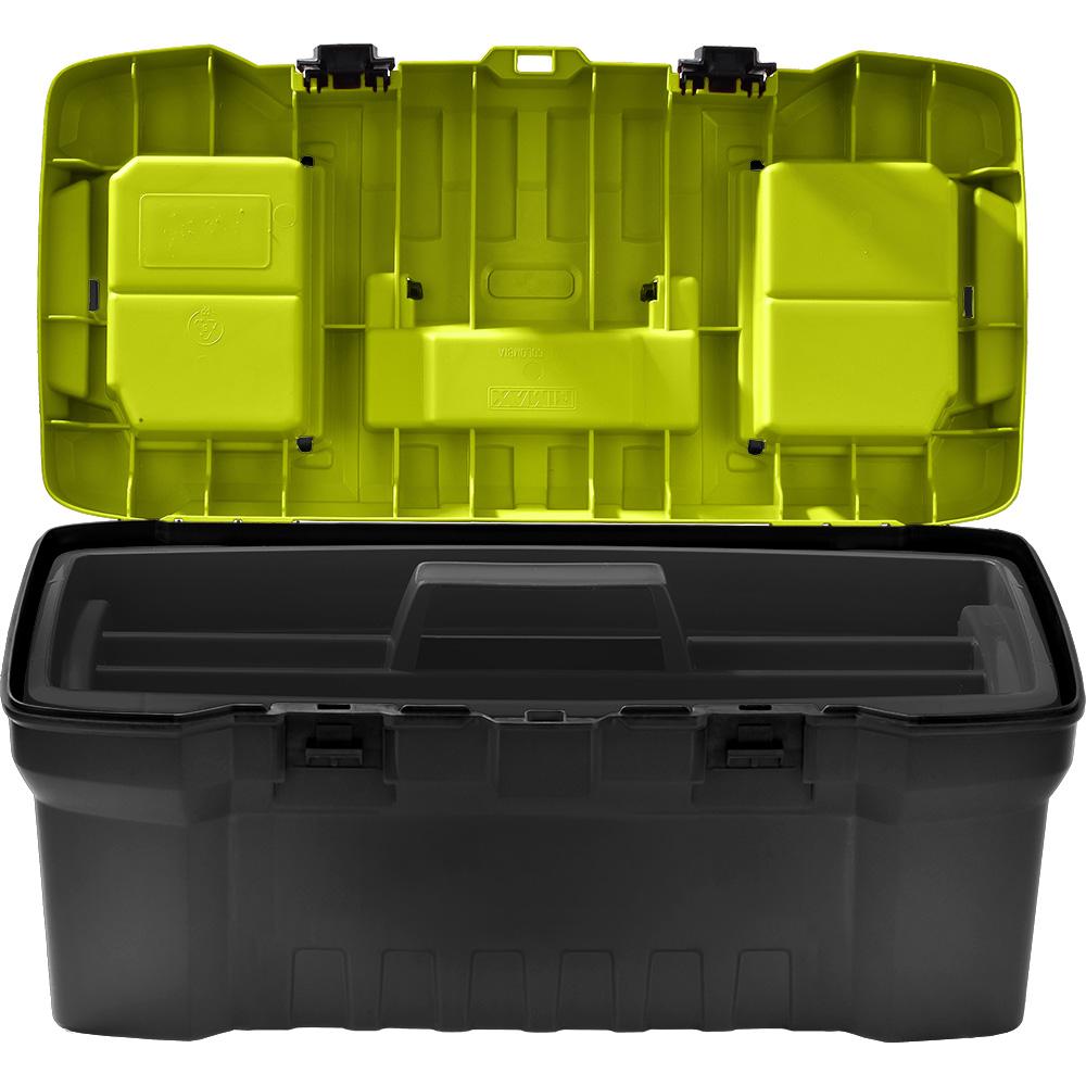 Caja Herramienta 24 Con Bandeja Organizadora Negroverde Rimax 13808
