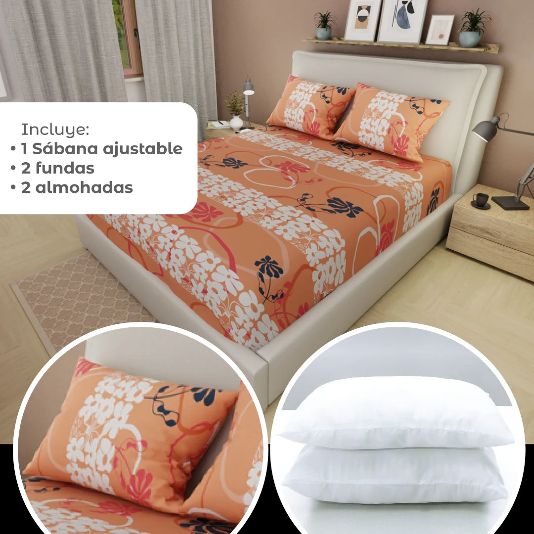 Combo 5 En 1 Blanco - Naranja