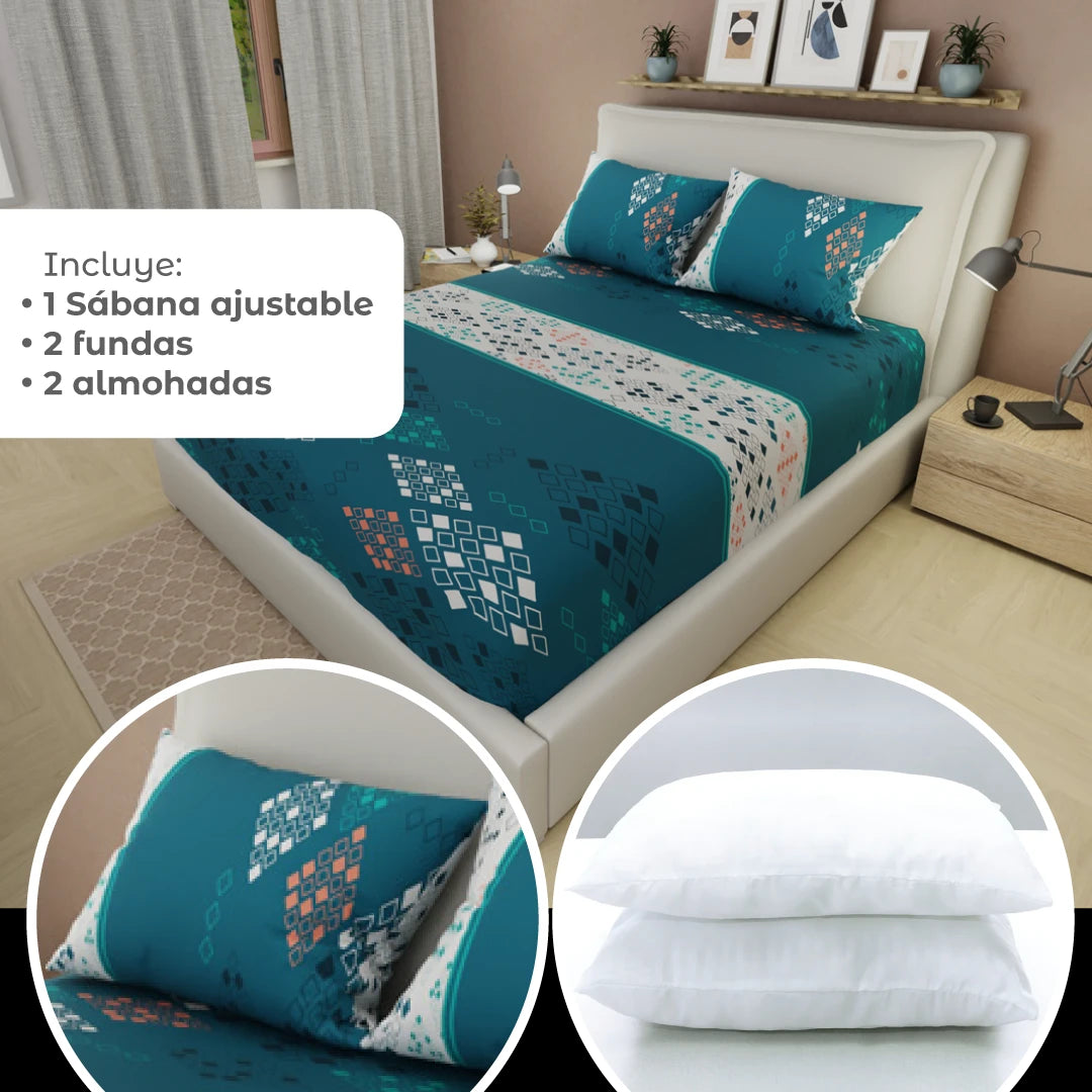 Combo 5 En 1  Azul Verdoso