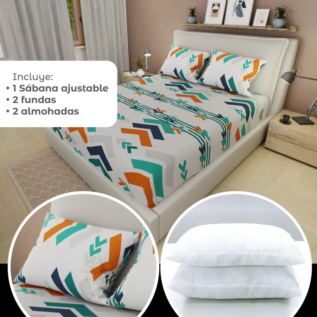 Combo 5 En 1 Naranja - Blanco