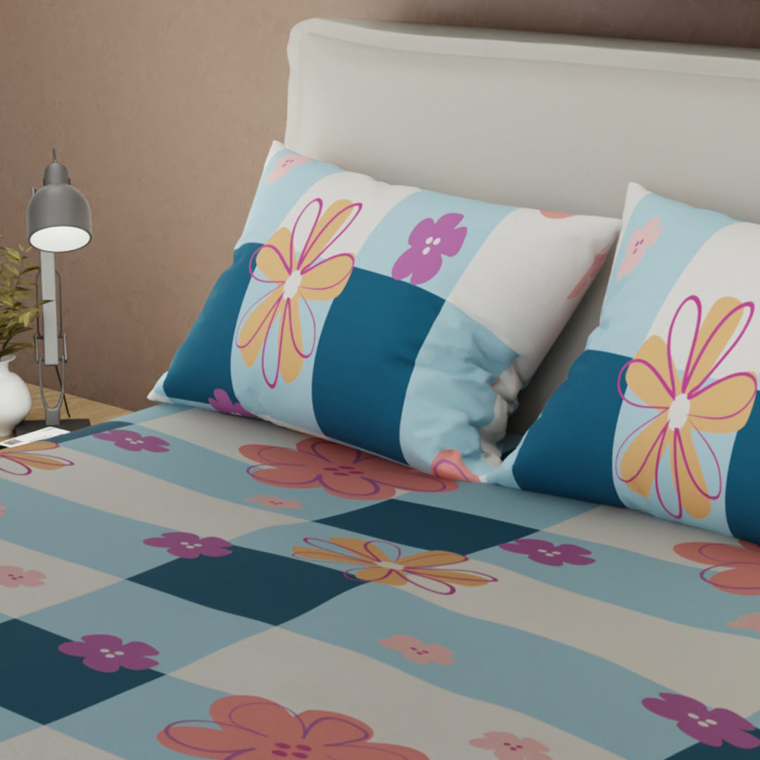 Juego De Sábanas Microfibra Suavizada Rosella Floral