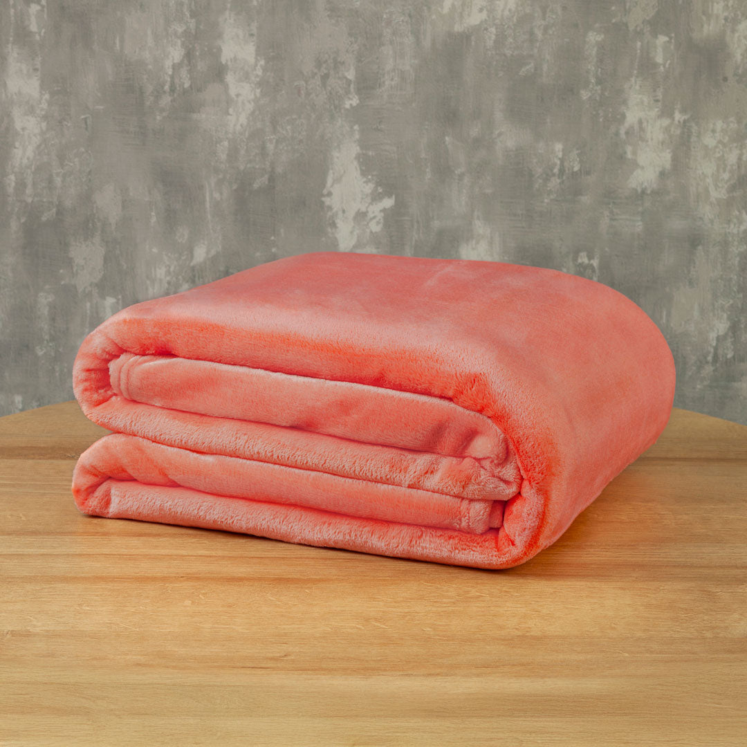 Cobija Piel De Durazno  Salmon Suave