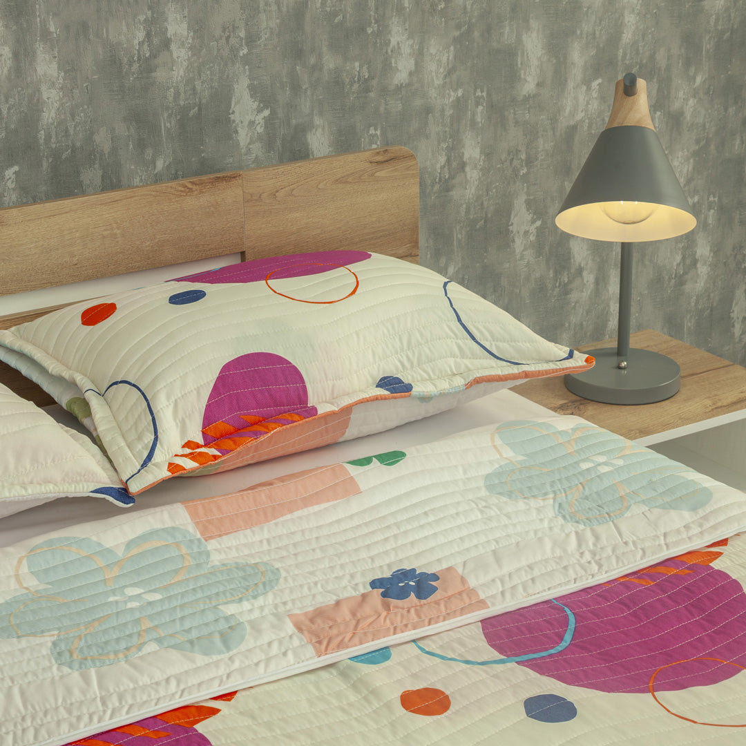 Cubrelecho Estampado Prensado Doble Faz  Bubble Form