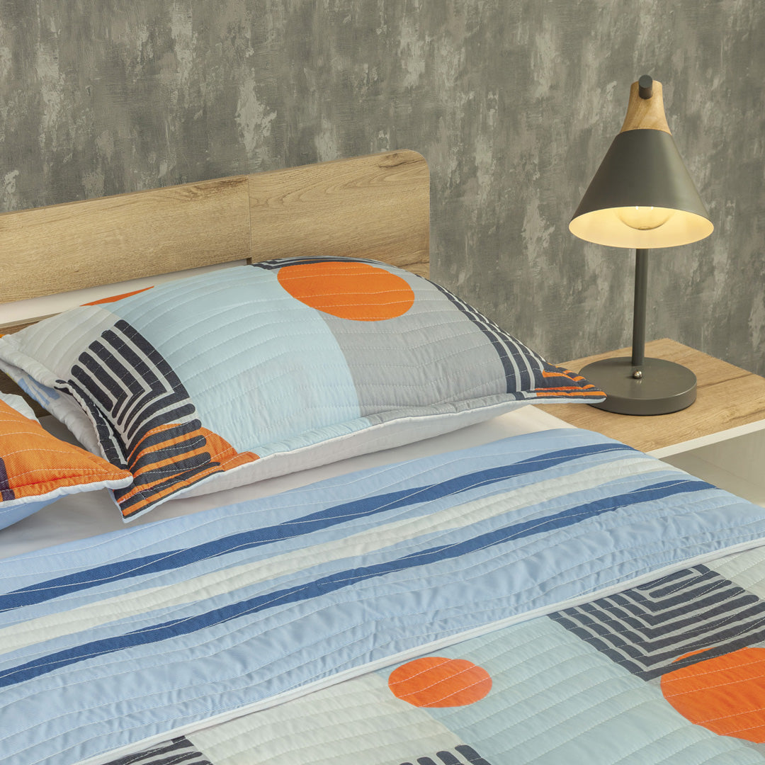 Cubrelecho Estampado Prensado Doble Faz Conexión Lineal