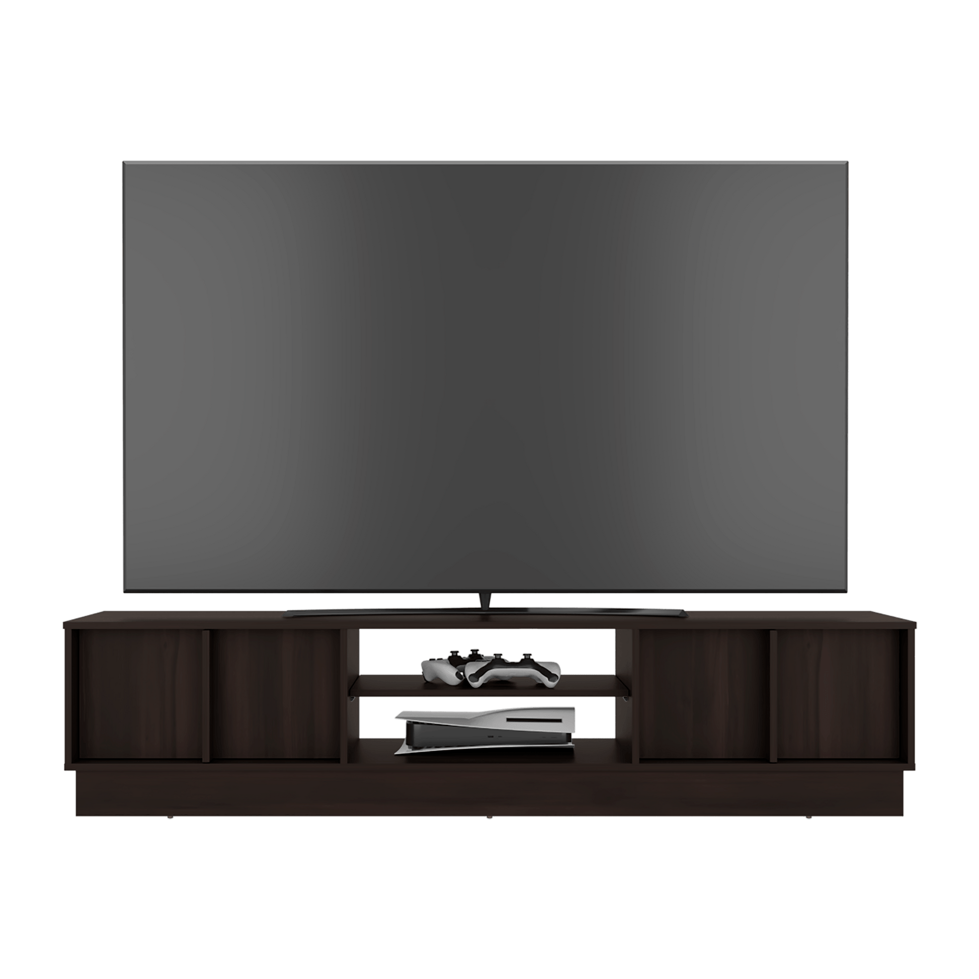 Rack De Tv Caoba 42X180X42 Rta Nogal Zf