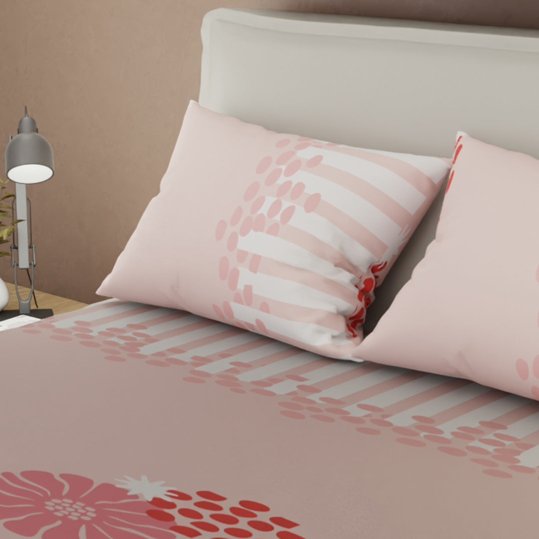 Sábana Ajustable Petalias Rosa