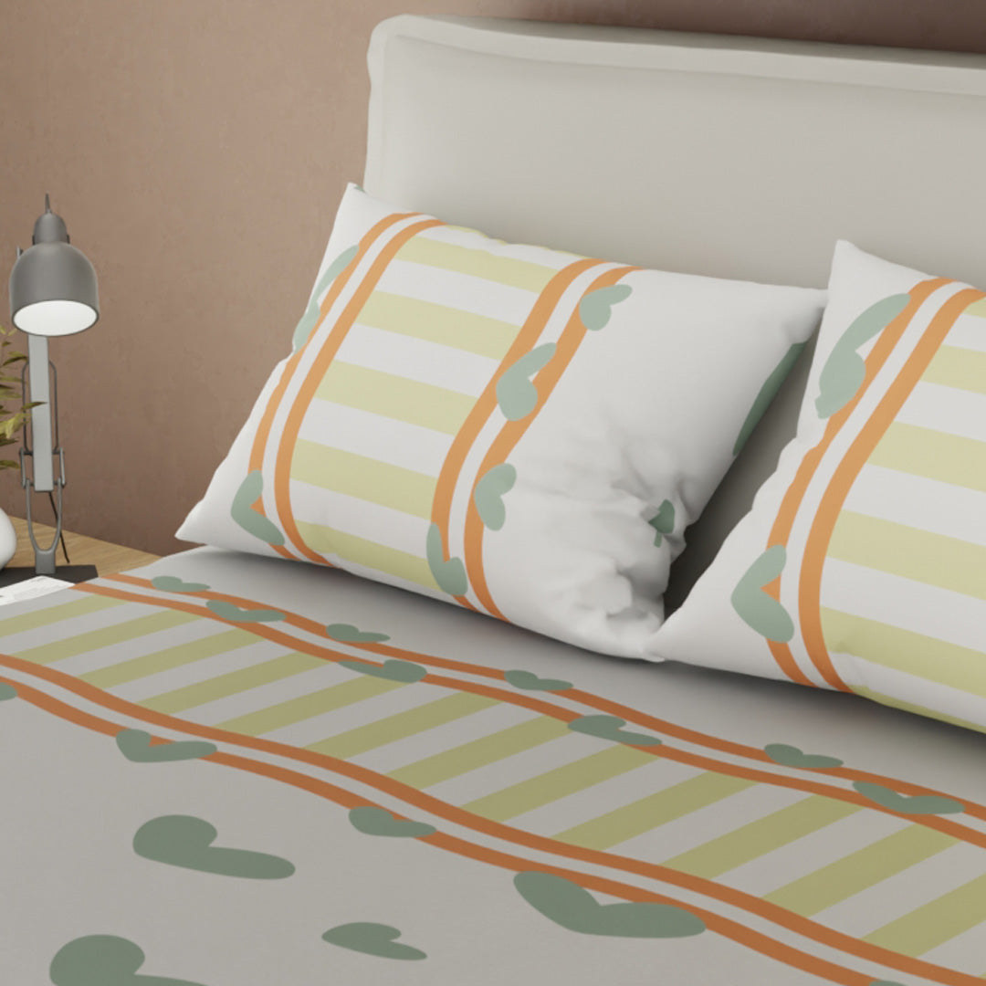 Sábana Ajustable Entre Dos Amores Amarillo