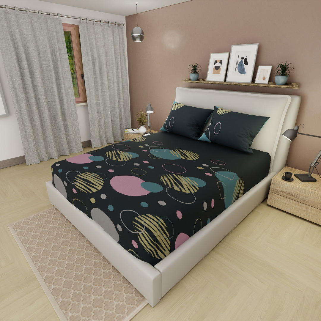 Sábana Ajustable Bubble Form Azul