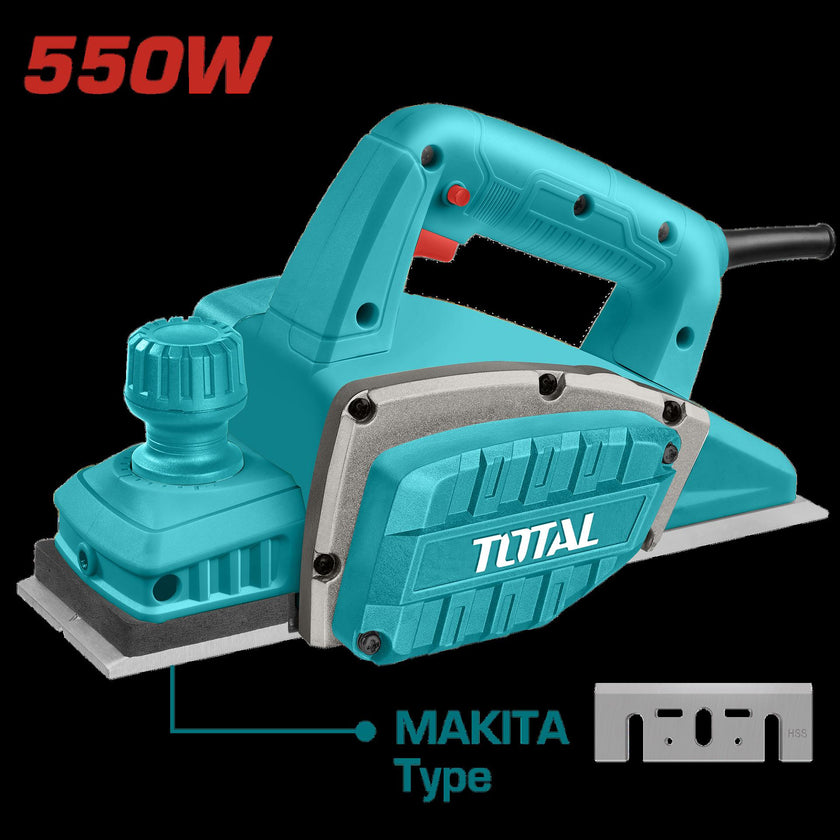 Cepillo Electrico 550W 120V Incluye Guia Industrial Total Utl5508216